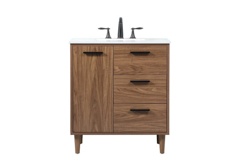 Baldwin Single Bathroom Vanity in Walnut Brown (173|VF47030WB)