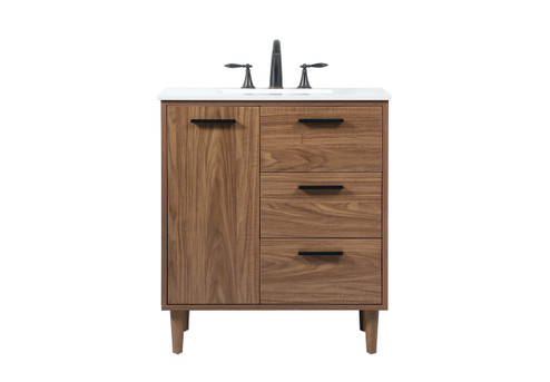 Baldwin Single Bathroom Vanity in walnut brown (173|VF47030WB)