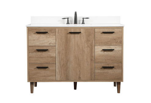 Baldwin Single Bathroom Vanity in natural oak (173|VF47048NT-BS)