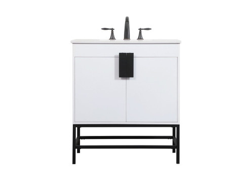 Eugene Single Bathroom Vanity in White (173|VF48830MWH)