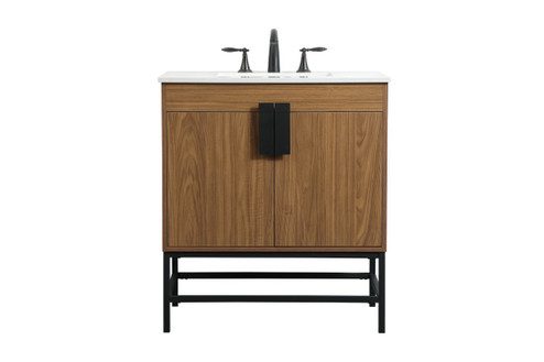Eugene Single Bathroom Vanity in Walnut Brown (173|VF48830WB)