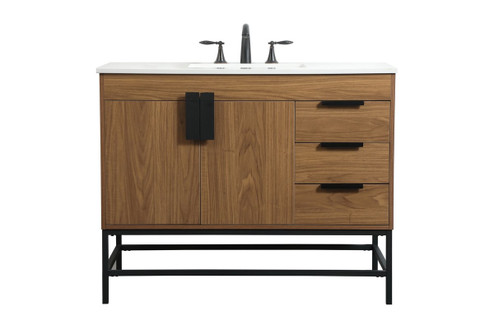 Eugene Single Bathroom Vanity in Walnut Brown (173|VF48842WB)