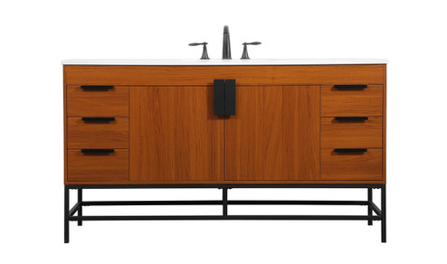 Eugene Single Bathroom Vanity in Teak (173|VF48860MTK)