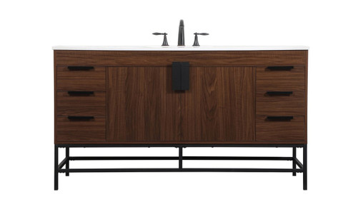 Eugene Single Bathroom Vanity in Walnut (173|VF48860MWT)