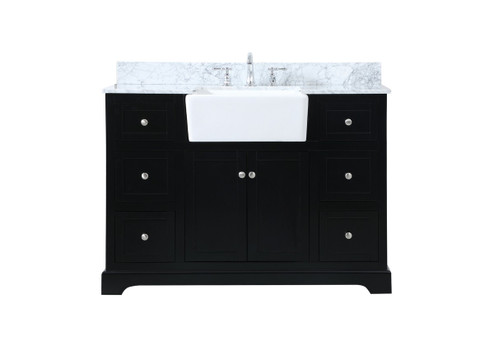 Franklin Single Bathroom Vanity in black (173|VF60248BK-BS)