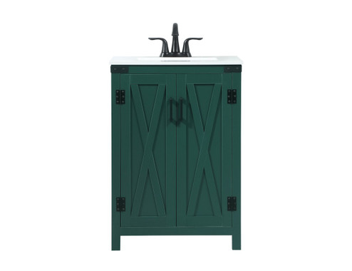 Grant Single Bathroom Vanity in green (173|VF90224MGN)