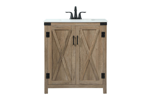 Grant Single Bathroom Vanity in natural oak (173|VF90230NT)