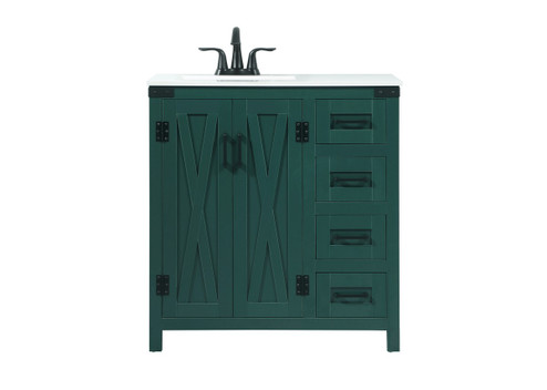 Grant Single Bathroom Vanity in green (173|VF90232MGN)