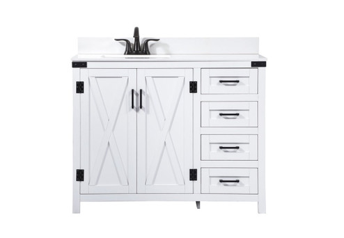 Grant Single Bathroom Vanity in White (173|VF90242WH-BS)