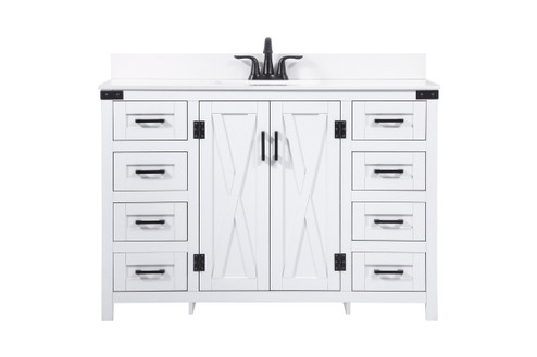 Grant Single Bathroom Vanity in white (173|VF90248WH-BS)