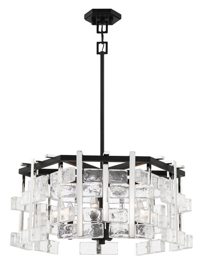 Painesdale Six Light Pendant in Sand Coal And Polished Nickel (29|N7545-729)