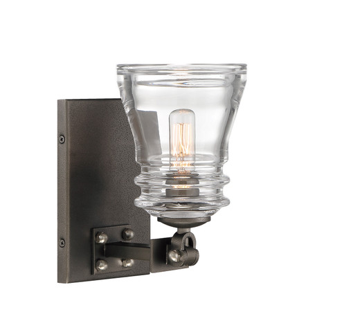 Graham Avenue One Light Bath in Smoked Iron And Brushed Nickel (7|2731-709)