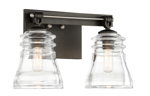 Graham Avenue Two Light Bath in Smoked Iron And Brushed Nickel (7|2732-709)