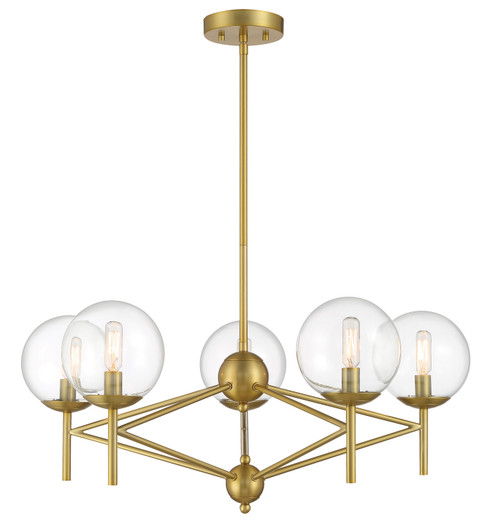 Auresa Five Light Pendant in Soft Brass (7|2795-695) Auresa Five Light Pendant in Soft Brass (7|2795-695)