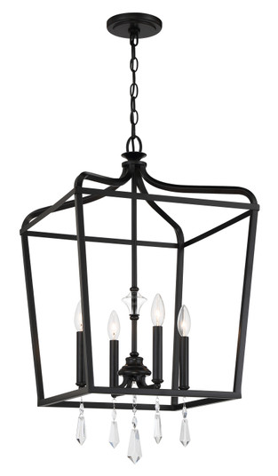 Laurel Estate Four Light Foyer Pendant in Coal (7|4448-66A)