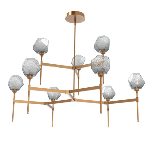 Gem LED Chandelier in Novel Brass (404|CHB0039-55-NB-S-001-L3)