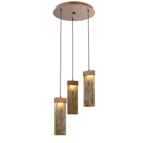 Parallel LED Pendant in Burnished Bronze (404|CHB0042-03-BB-BG-C01-L3)