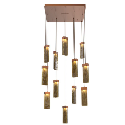 Parallel LED Pendant in Burnished Bronze (404|CHB0042-12-BB-BG-C01-L1)