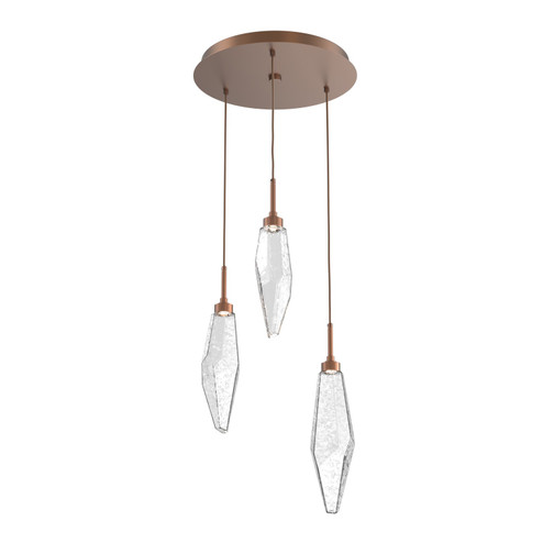 Rock Crystal LED Pendant in Burnished Bronze (404|CHB0050-03-BB-CC-C01-L1)