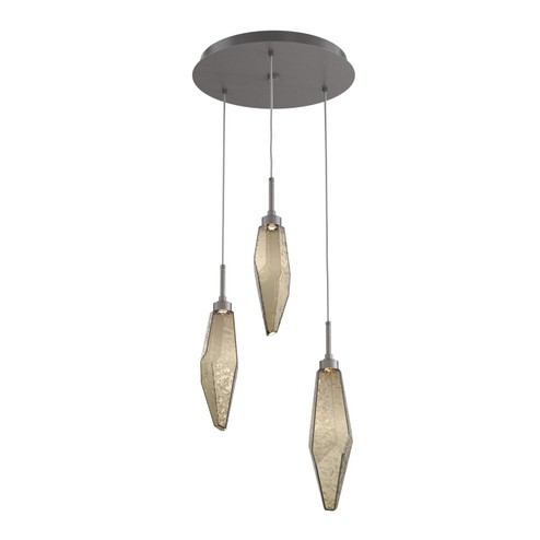 Rock Crystal LED Pendant in Graphite (404|CHB0050-03-GP-CB-C01-L1)