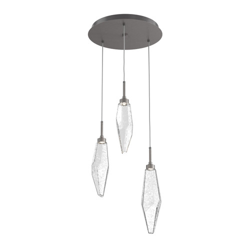 Rock Crystal LED Pendant in Graphite (404|CHB0050-03-GP-CC-C01-L3)