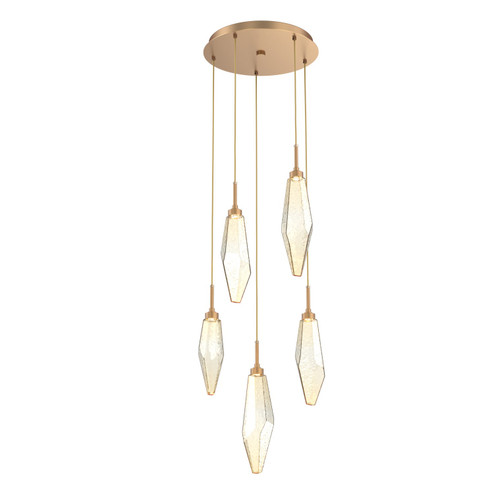 Rock Crystal LED Pendant in Novel Brass (404|CHB0050-05-NB-CA-C01-L3)