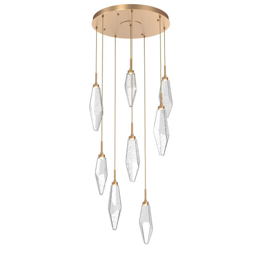 Rock Crystal LED Pendant in Novel Brass (404|CHB0050-08-NB-CC-C01-L3)