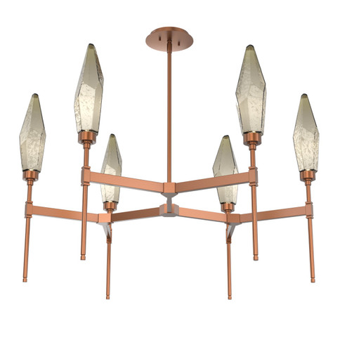 Rock Crystal LED Chandelier in Burnished Bronze (404|CHB0050-37-BB-CB-001-L1)