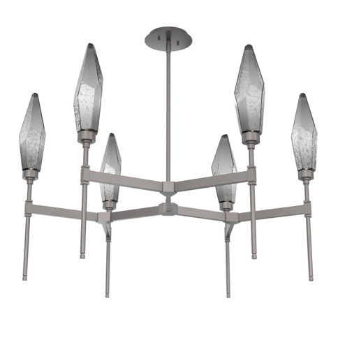 Rock Crystal LED Chandelier in Graphite (404|CHB0050-37-GP-CS-001-L1)