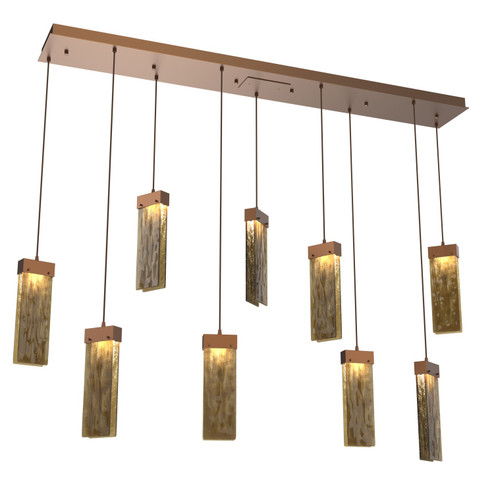 Parallel LED Pendant in Burnished Bronze (404|PLB0042-09-BB-BG-C01-L1)
