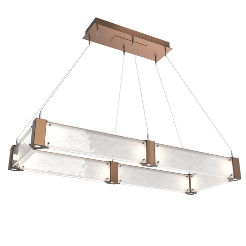 Parallel LED Chandelier in Burnished Bronze (404|PLB0042-R1-BB-CG-CA1-L1)