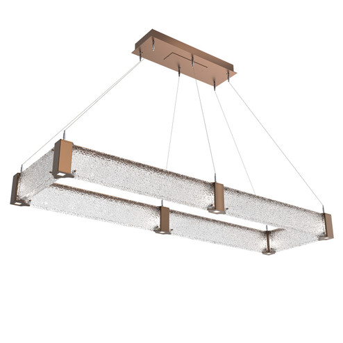 Parallel LED Chandelier in Burnished Bronze (404|PLB0042-R2-BB-CR-CA1-L3)
