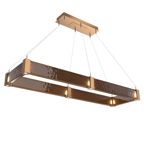 Parallel LED Chandelier in Novel Brass (404|PLB0042-R2-NB-BG-CA1-L3)