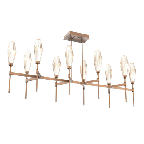Aalto LED Linear Suspension in Burnished Bronze (404|PLB0049-67-BB-RA-001-L3)