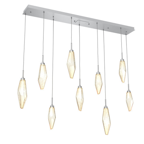 Rock Crystal LED Linear Pendant in Classic Silver (404|PLB0050-09-CS-CA-C01-L1)