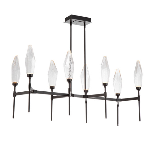 Rock Crystal LED Linear Suspension in Burnished Bronze (404|PLB0050-48-BB-CC-001-L3)