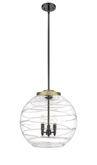 Ballston LED Pendant in Black Antique Brass (405|221-3S-BAB-G1213-18-LED)