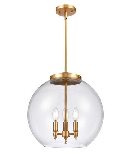 Ballston LED Pendant in Satin Gold (405|221-3S-SG-G122-16-LED)
