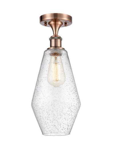 Ballston One Light Semi-Flush Mount in Antique Copper (405|516-1C-AC-G654-7)