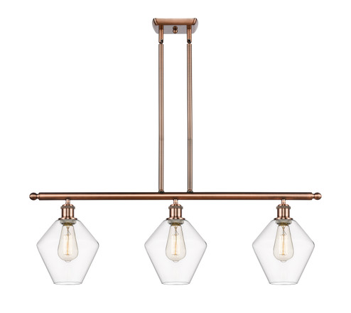Ballston Three Light Island Pendant in Antique Copper (405|516-3I-AC-G652-8)