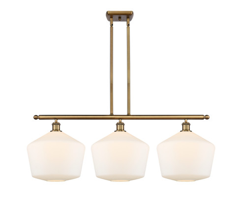 Ballston Three Light Island Pendant in Brushed Brass (405|516-3I-BB-G651-12)