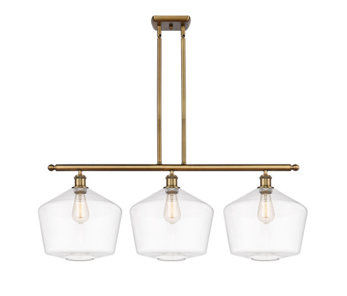 Ballston Three Light Island Pendant in Brushed Brass (405|516-3I-BB-G652-12)