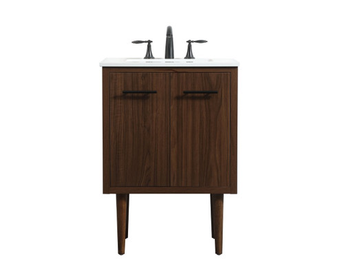 Cyrus Single Bathroom Vanity in Walnut (173|VF48024MWT)