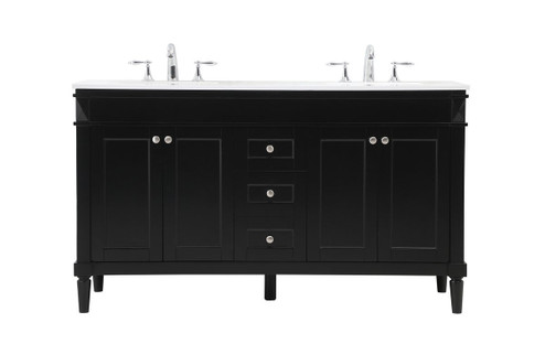 Bennett Double Bathroom Vanity in Black (173|VF31860DBK)