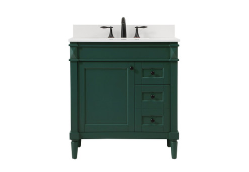 Bennett Single Bathroom Vanity in green (173|VF31832GN-BS)