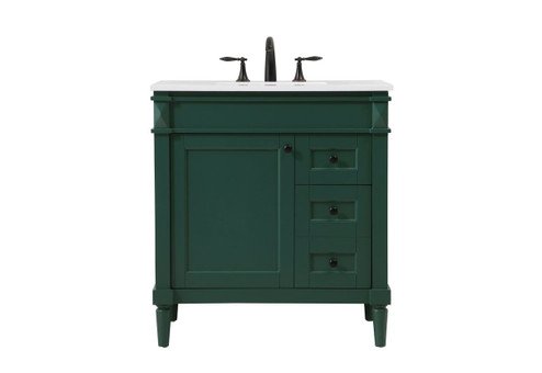 Bennett Single Bathroom Vanity in Green (173|VF31832GN)