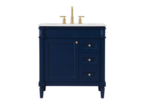Bennett Single Bathroom Vanity in Blue (173|VF31832BL)