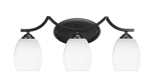 Zilo Three Light Bath Bar in Matte Black (200|553-MB-4021)