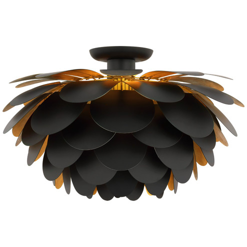 Cynara LED Flush Mount in Matte Black and Gild (268|CHC 4164MBK/G)