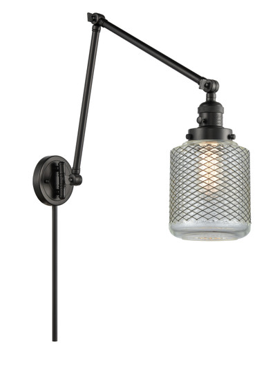 Franklin Restoration LED Swing Arm Lamp in Matte Black (405|238-BK-G262-LED)
